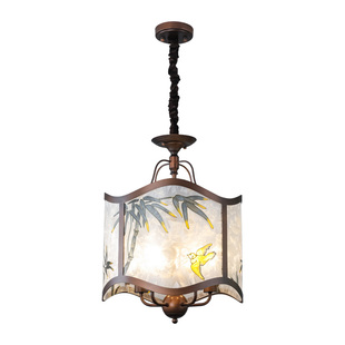 宝兮餐厅吊灯中古风新中式宋式美学灯具复古高端珐琅彩吧台餐桌灯