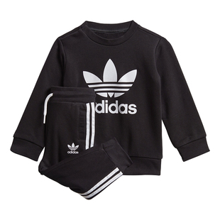 Adidas/阿迪达斯正品 三叶草秋季婴童运动裤子卫衣休闲套装ED7679