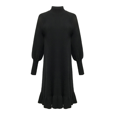 荷叶边裙胖mm宽松百搭打底毛衣