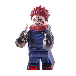 中国积木回战动漫人仔五条悟乙骨忧太伏黑惠儿童拼装积木模型玩具