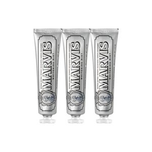 Marvis玛尔仕亮白含氟薄荷牙膏85ml*3支套装清新净澈温和口腔清洁