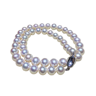 天然淡水珍珠项链女锁骨全珠颈饰正圆强光送妈妈款诸暨特产爱迪生