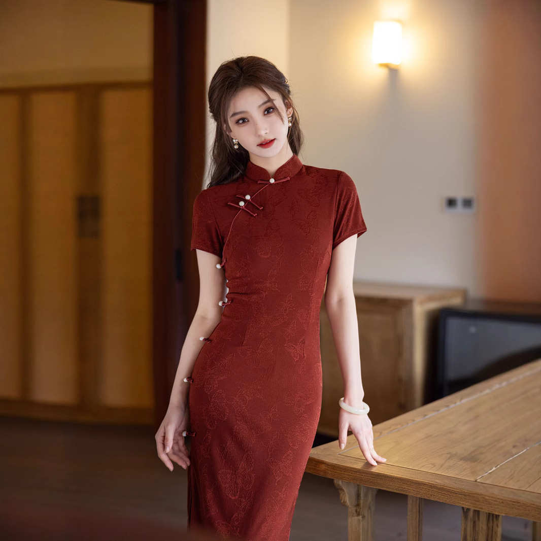 敬酒服旗袍2025红色新款改良敬酒礼服新娘夏季订婚日常中式