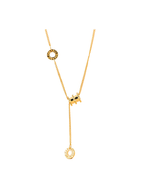 鱼头星星小众设计流苏锁骨链S999纯银圆牌项链女生轻奢约会礼物