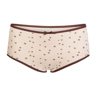 3条装 顶呱呱顶瓜瓜彩棉全棉女内裤 纯棉中腰三角裤 舒适透气短裤