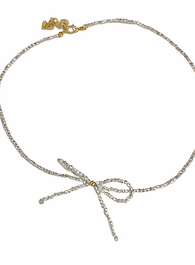 小众蝴蝶结设计感气质百搭锁骨链