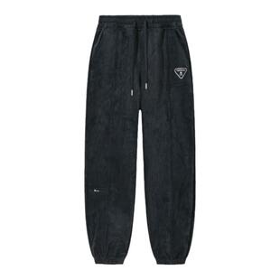 tokidoki灯芯绒分割冬季束脚长裤重磅潮流宽松高腰显瘦垂感裤子