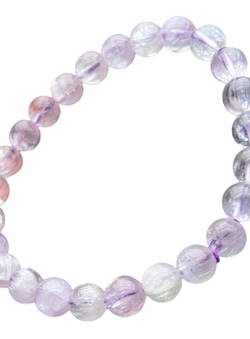 猫眼效应天然拉丝紫锂辉手串