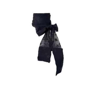 搭配加分项 长款蕾丝波点丝巾飘带春夏辣妹叠戴百搭颈部领巾腰带