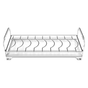 碗碟收纳架不锈钢碗架沥水架厨房碗盘置物架放碗盘子滤水单层简易