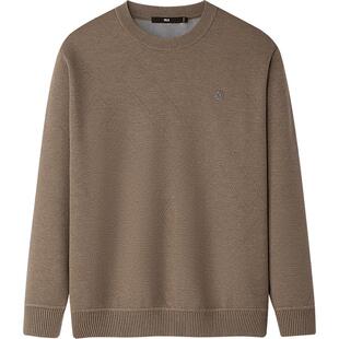 HLA/海澜之家唐三彩合作系列保暖针织衫25秋冬新加绒加厚毛衣男