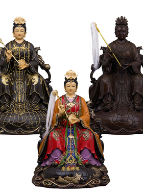 地母娘娘神像纯铜彩绘摆件