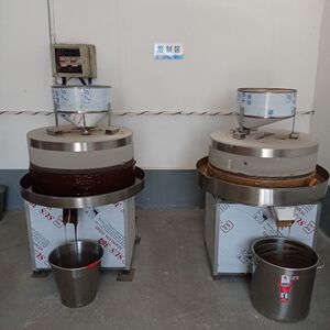 两相电芝麻花生酱两用电动石磨香油机纯天然石材小磨香油加工设备