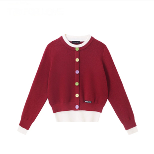 本命年红色情侣装毛衣秋冬网红复古宽松慵懒风日系假两件针织上衣