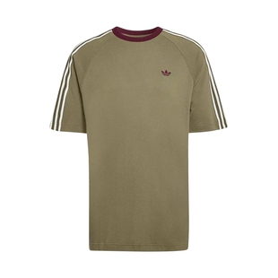 adidas阿迪达斯三叶草棉质运动圆领上衣26春新款男短袖T恤 KV4446