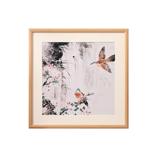 实木正方形相框定制卡纸画框装裱国画书法字画外框架挂墙任意尺寸