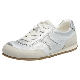 红蜻蜓德训鞋女款春秋女鞋鞋子平底系带百搭小白鞋休闲阿甘运动鞋