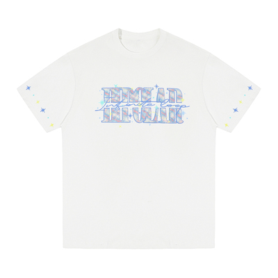 BIPOLAR星河毛巾绣情侣短袖T恤