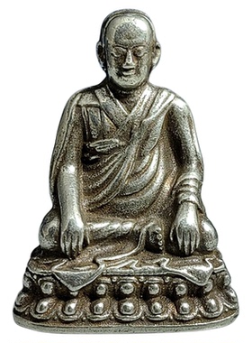 小佛像萨迦第三祖扎巴坚赞摆件藏佛莲花生大士纯铜铸造四臂观音佛