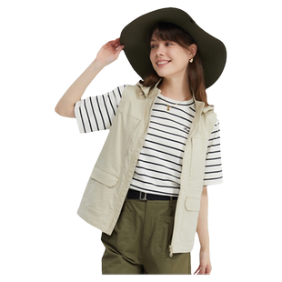 波顿2025春夏新款女士工装风马甲高端美式休闲高端大码马夹