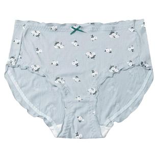 大码纯棉内裤女胖mm200斤高腰收腹日系可爱全棉薄透气无痕三角裤