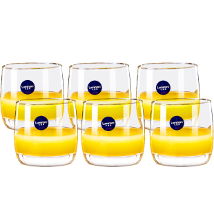 乐美雅玻璃杯茶杯家用耐高温喝水泡茶水杯架子盘子套装微波牛奶杯