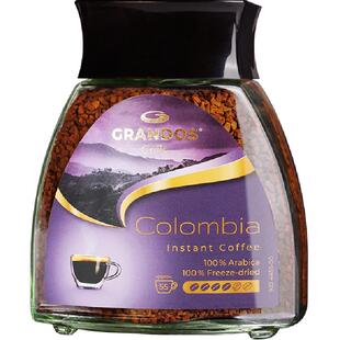 【进口】格兰特咖啡哥伦比亚冻干速溶纯黑咖啡原装进口黑咖啡