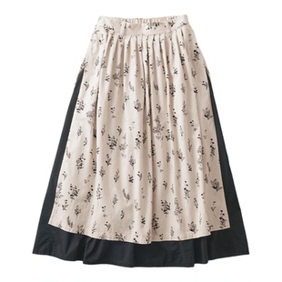 春季新品 桑妮库拉/Sunny clouds 女式纯棉药草印花双层半身裙