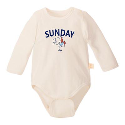 母爱肩开扣宝宝包屁衣纯棉春秋