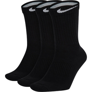 Nike/耐克官方正品男女同款舒适透气高帮运动袜三双装SX4704-001