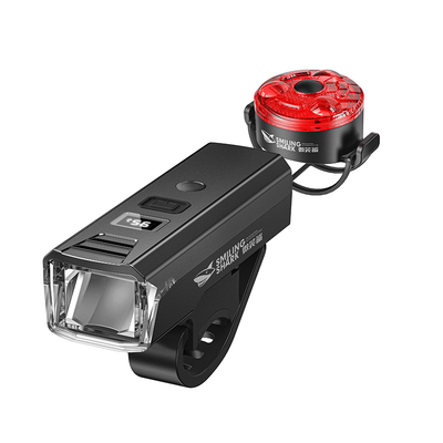 自行车灯夜骑前灯手电筒强光充电