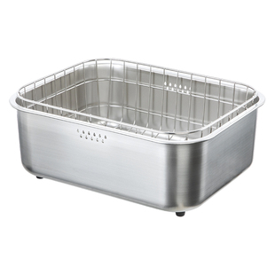 霜山304不锈钢水槽洗碗盆长方形大容量厨房家用深型洗碗池洗菜盆