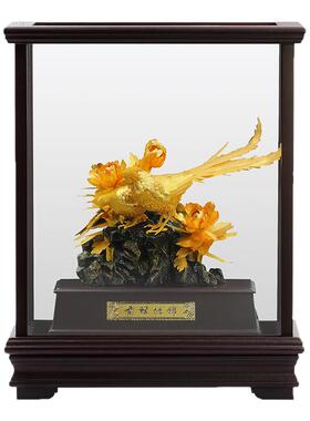 足金金箔摆件锦绣前程 开业庆典生日礼物 创意家居装饰品工艺摆设