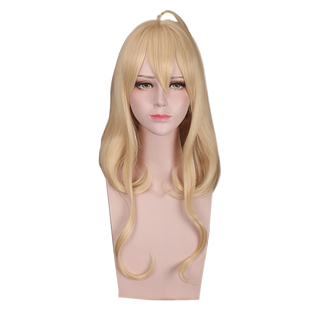 猫老师弹丸论破赤松枫cosplay假发金黄色中长款高温丝二次元假毛