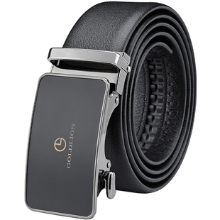 金利来奢感皮带男真皮腰带男士简约自动扣时尚休闲牛皮裤带礼盒装