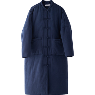 新中式棉服棉袄女款夹棉加厚棉衣中长款复古国风冬季新款大衣唐装