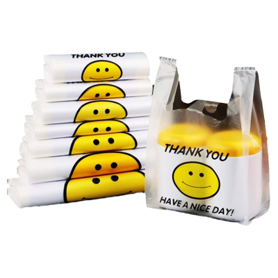 抢购加厚笑脸塑料袋大码背心袋
