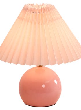 奶油风碎花轻奢公主床头led夜灯