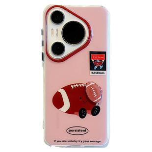 拓岚 适用华为pura70pro+手机壳双层情侣创意卡通棒球橄榄球立体解压旋转mate60pro+硅胶全包防摔保护网红女