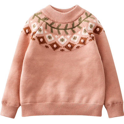 女童毛衣加绒加厚针织打底衫