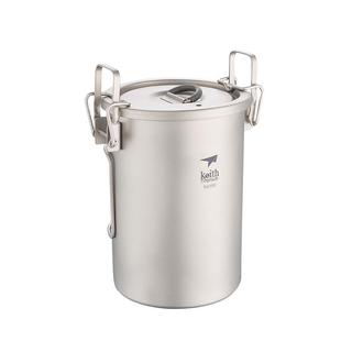 Keith铠斯单人户外煮饭器纯钛超轻蒸饭器烧饭烧水徒步套锅Ti6300