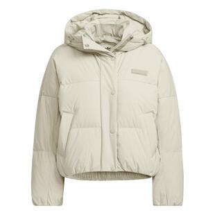 600蓬短款宽松连帽蝙蝠袖鸭绒羽绒服女装adidas阿迪达斯三叶草