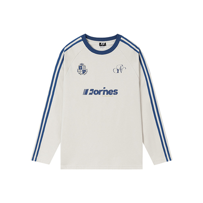 FORNINES速干运动长袖T恤男女潮牌撞色卫衣情侣上衣春秋美式球衣