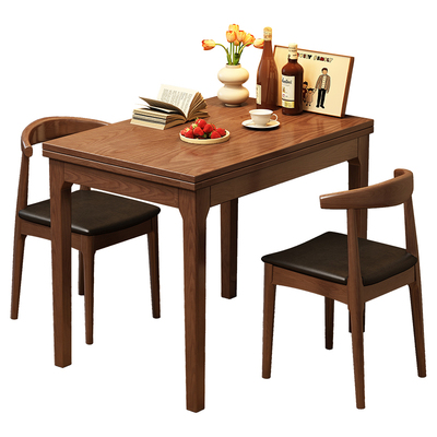 可折叠实木餐桌小户型家用