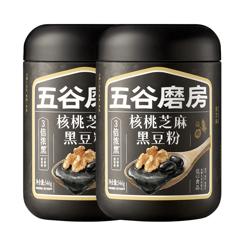 【k姐推荐】五谷磨房核桃芝麻黑豆粉黑芝麻糊阿胶五红粉营养早餐