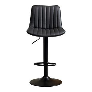 现代简约轻奢高脚凳子升降吧椅吧台椅子可旋转家用靠背前台酒吧凳