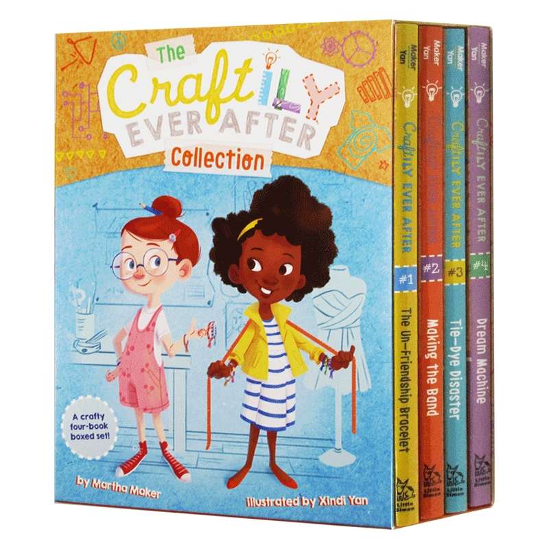 手工女孩4册盒装 英文原版 The Craftily Ever After Collection熟能生巧制作大冒险儿童桥梁章节小说小学生英语课外读物