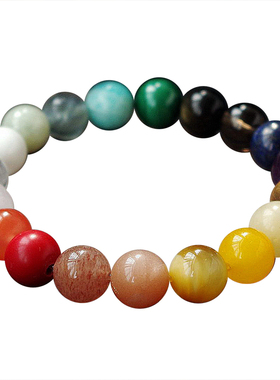 升级版和田玉红玛瑙翡翠多宝手串