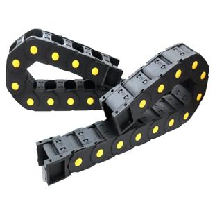 全封闭塑料尼龙坦克链机床工程电缆线槽高速静音拖链雕刻机传动链