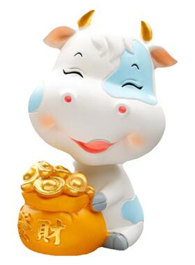 生肖牛汽车内饰可爱风工艺礼品